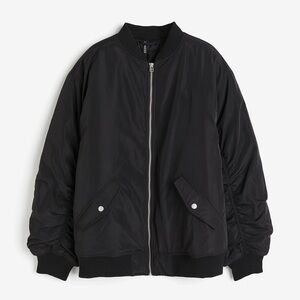H&M Windbreaker Bomber Jacket Black S